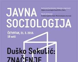 Predavanje prof. dr. sc. Duška Sekulića: „Značenje lijevog i desnog kod hrvatskih građana“